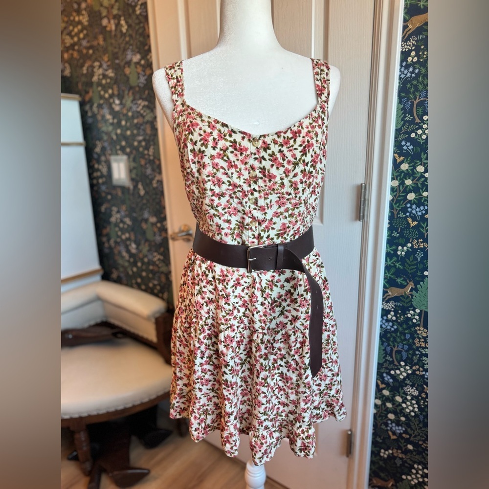 Wild Fable Floral Print Dress - Red and White​